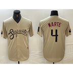 Arizona Diamondback #4 Ketel Marte 2021 Gold AmberGomez City Connect Cool Base Stitched Jersey