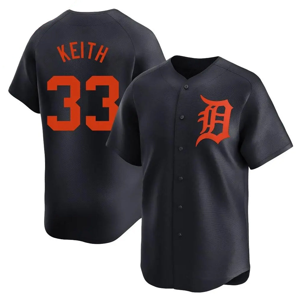Detroit Tigers #33 Colt Keith Player Navy AmberGomez Home Limited Stitched Jerseys
