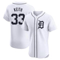 Detroit Tigers #33 Colt Keith Player White AmberGomez Limited Elite Home Stitched Jerseys