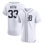 Detroit Tigers #33 Colt Keith Player White AmberGomez Limited Elite Home Stitched Jerseys