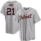 Detroit Tigers #21 Jackson Jobe Gray AmberGomez Cool Base Stitched Jersey