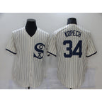 Chicago White Sox #34 Michael Kopech 2021 Cream AmberGomez Field of Dreams Name Cool Base Stitched Jersey