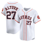 Houston Astros #27 Jose Altuve White AmberGomez Home Limited Player Jersey