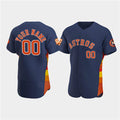 Custom Houston Astros Active Player Navy AmberGomez 60th Anniversary Flex Base Stitched Jersey
