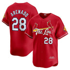 St. Louis Cardinals #28 Nolan Arenado Red AmberGomez 2024 City Connect Limited Player Jersey