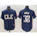 Cleveland Guardians #38 Steven Kwan Navy AmberGomez 2024 City Connect Limited Stitched Jersey