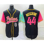 San Diego Padres #44 Joe Musgrove Black AmberGomez NEW 2023 City Connect Cool Base Stitched Jersey 2