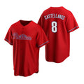Philadelphia Phillies #8 Nick Castellanos Red AmberGomez Cool Base Stitched Jersey