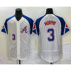Atlanta Braves #3 Dale Murphy Number White AmberGomez 2023 City Connect Flex Base Stitched Jersey 3