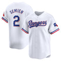 Texas Rangers #2 Marcus Semien White AmberGomez Home Limited Player Jersey