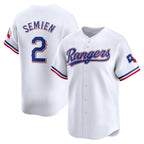Texas Rangers #2 Marcus Semien White AmberGomez Home Limited Player Jersey
