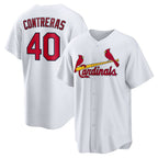 St. Louis Cardinals #40 Willson Contreras White AmberGomez Home Replica Player Jersey