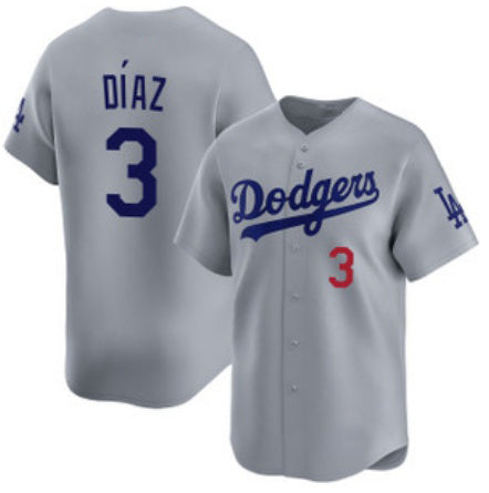 Los Angeles Dodgers #3 Edwin D¨ªaz Royal AmberGomez Limited Stitched Jersey