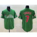Philadelphia Phillies #7 Trea Turner Green AmberGomez Phanatic Limited Stitched Jersey