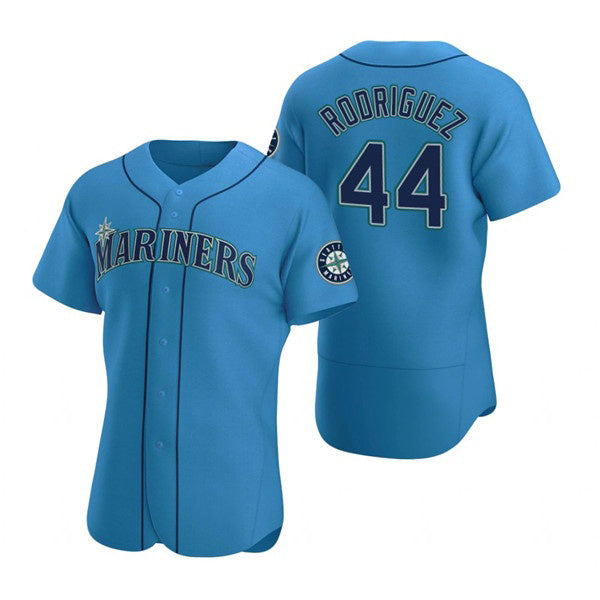 Seattle Mariners #44 Julio Rodr¨ªguez Royal AmberGomez Flex Base Stitched Jersey