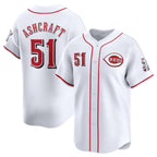 Cincinnati Reds #51 Graham Ashcraft White AmberGomez Home Limited Stitched Jersey