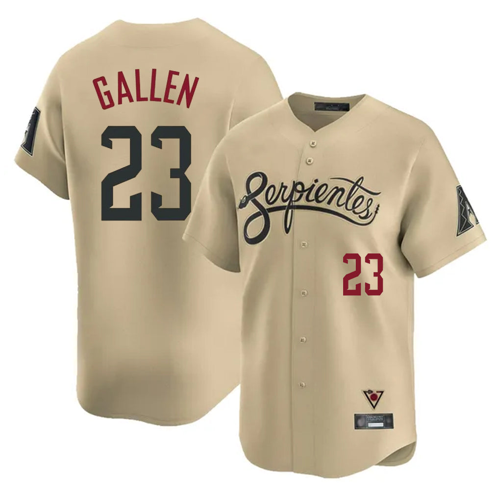 Arizona Diamondbacks #23 Zac Gallen Player Tan AmberGomez City Connect Limited Home Game Stitched Jerseys