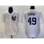New York Yankees #49 Ron Guidry White AmberGomez Cool Base Stitched Jersey