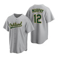 Oakland Athletics #12 Sean Murphy Grey AmberGomez Cool Base Stitched Jersey