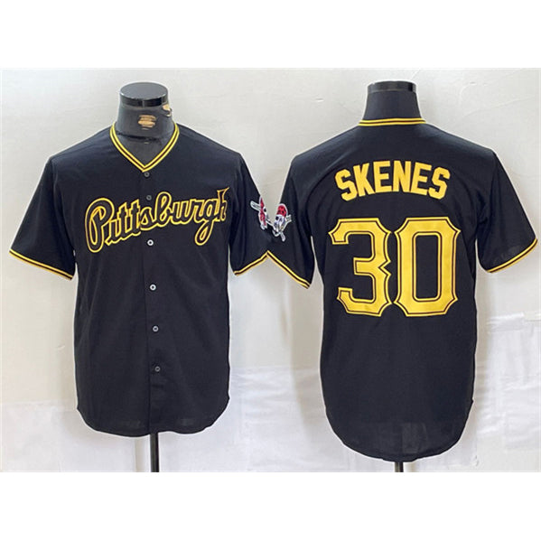 Pittsburgh Pirates #30 Paul Skenes Black AmberGomez Stitched Jersey