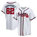 Atlanta Braves #62 Daysbel Hernandez White AmberGomez Home Replica Jersey