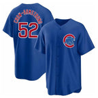 Chicago Cubs #52 Pete Crow-Armstrong Blue AmberGomez 2024 Cool Base Stitched Jersey