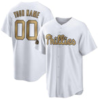 Custom Philadelphia Phillies Active Player White AmberGomez 2022 All-Star Cool Base Stitched Jersey