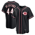 Cincinnati Reds #44 Elly De La Cruz Player Black AmberGomez Fashion Out Home Game Stitched Jerseys
