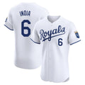 Kansas City Royals #6 Jonathan India Player White AmberGomez Alt Limited Elite Home Stitched Jerseys
