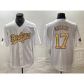 Los Angeles Dodgers #17 Shohei Ohtani White AmberGomez 2022 All Star Stitched Cool Base Jersey