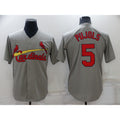 St. Louis Cardinals #5 Albert Pujols Grey AmberGomez Stitched Cool Base Jersey