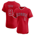 Los Angeles Angels #9 Zach Neto Player Red AmberGomez Home Limited Elite Stitched Jerseys