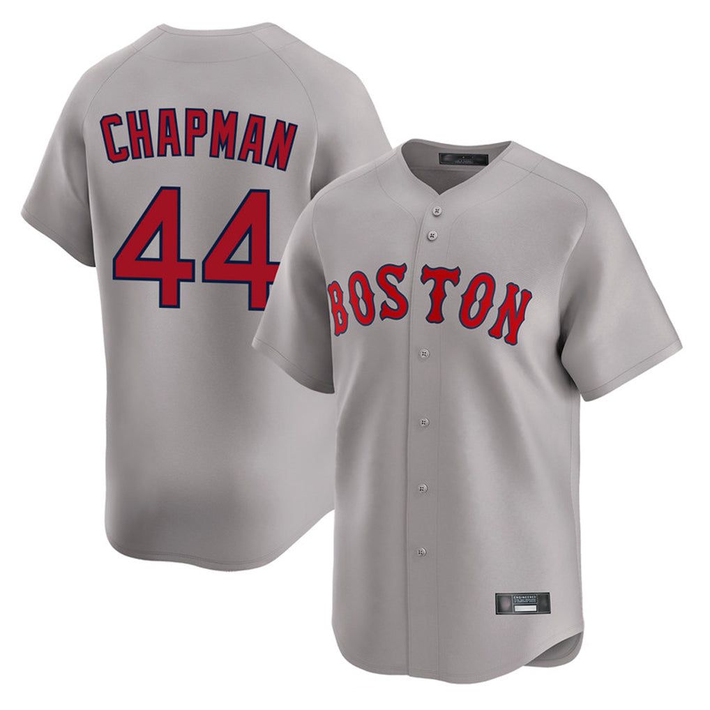 Boston Red Sox #44 Aroldis Chapman Player Gray AmberGomez Road Limited Home Game Stitched Jerseys1