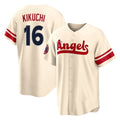 Los Angeles Angels #16 Yusei Kikuchi Player Cream AmberGomez City Connect Home Stitched Jerseys