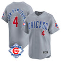 Chicago Cubs #4 Pete Crow-Armstrong Player Gray AmberGomez Road 150th Anniversary Limited Home Stitched Jerseys