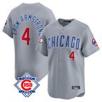 Chicago Cubs #4 Pete Crow-Armstrong Player Gray AmberGomez Road 150th Anniversary Limited Home Stitched Jerseys