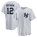New York Yankees #12 Trent Grisham AmberGomez White Home Replica Jersey