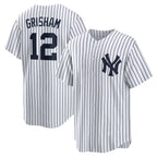 New York Yankees #12 Trent Grisham AmberGomez White Home Replica Jersey