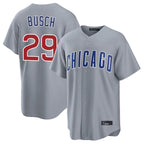 Chicago Cubs #29 Michael Busch Player Gray AmberGomez Home Game Stitched Jerseys