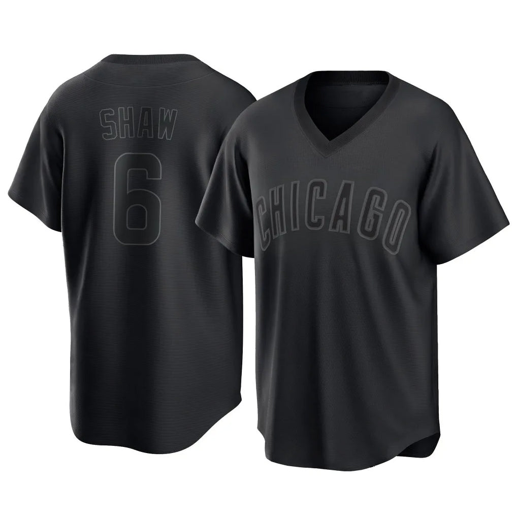 Chicago Cubs #6 Matt Shaw Player Black AmberGomez T-shirt Home Game Stitched Jerseys