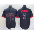 Cincinnati Reds #9 Joe Burrow Number Black AmberGomez 2023 City Connect Cool Base Stitched Jersey