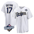 Los Angeles Dodgers #17 Shohei Ohtani Player Gold White AmberGomez World Series 2026 Collection Stadium Game Stitched Jerseys