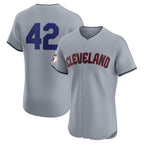 Cleveland Guardians #42 Jackie Robinson Gray AmberGomez Road 2024 Day Elite Jersey