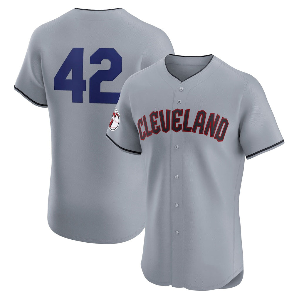 Cleveland Guardians #42 Jackie Robinson Gray AmberGomez Road 2024 Day Elite Jersey