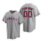 Custom Los Angeles Angels Gray AmberGomez Stitched Cool Base Road Jersey