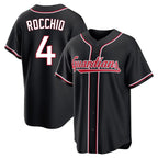 Cleveland Guardians #4 Brayan Rocchio Player Black AmberGomez Fashion Out Home Game Stitched Jerseys
