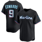 Miami Marlins #9 Xavier Edwards Black AmberGomez 2024 Alternate Limited Stitched Jersey