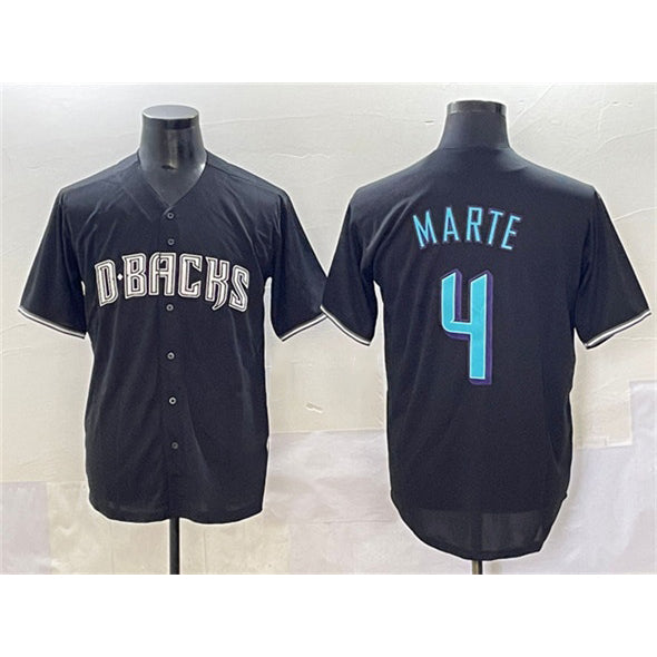 Arizona Diamondbacks #4 Ketel Marte Black AmberGomez Stitched Jersey