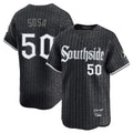 Chicago White Sox #50 Lenyn Sosa Player Black AmberGomez City Connect Limited Home Stitched Jerseys