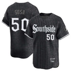 Chicago White Sox #50 Lenyn Sosa Player Black AmberGomez City Connect Limited Home Stitched Jerseys